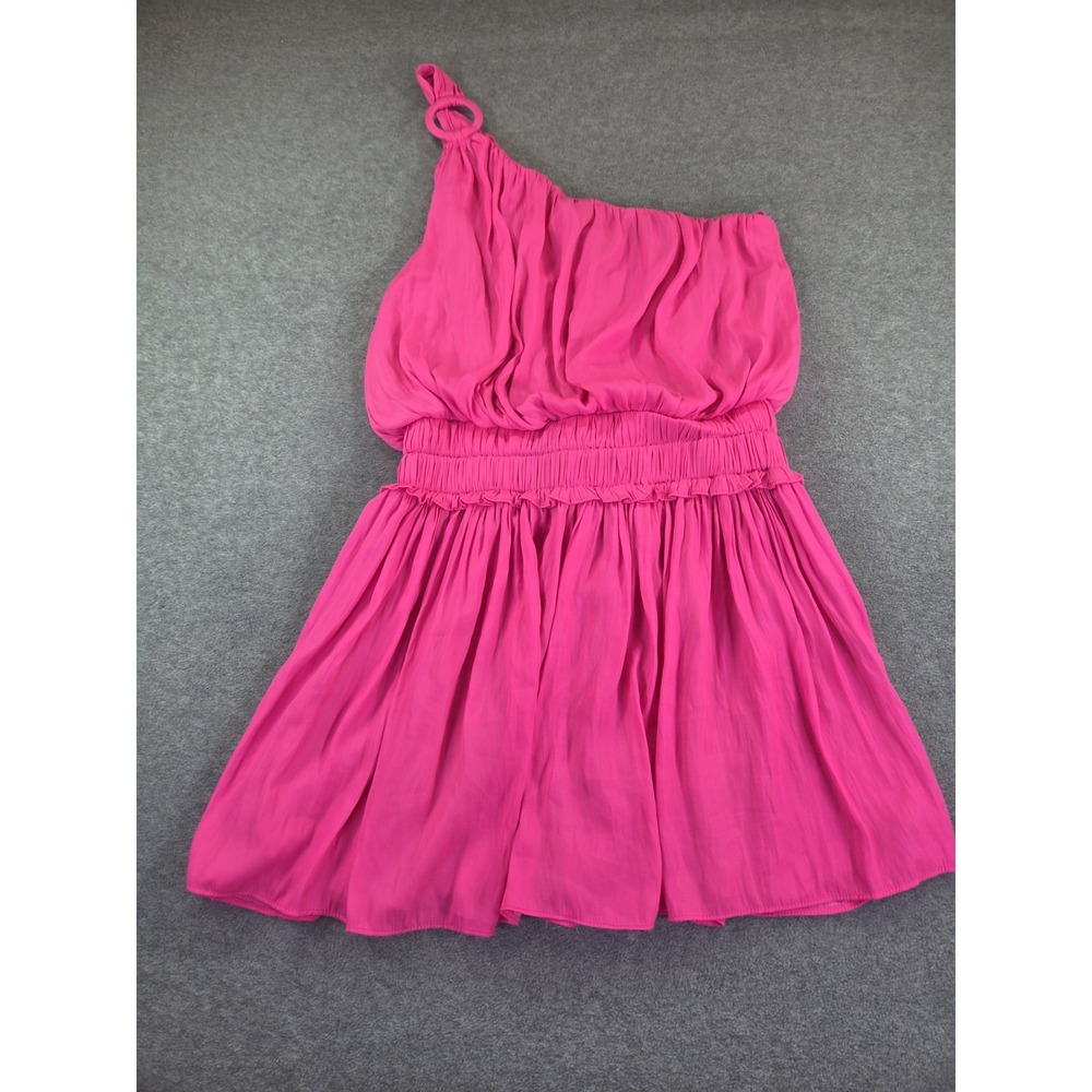 Do+Be Women's One Shoulder Pink Dress Size Small Barbiecore Y2K Style Mini Dress